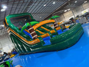 Toboggans aquatiques robustes en marbre à double voie Toboggan aquatique commercial à double voie Toboggan gonflable pour piscine - Product Image 3