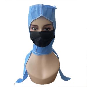 Bán buôn dùng một lần không dệt màu xanh phi hành gia mũ với bộ lọc cao hai ren 34*30cm - Product Image 1