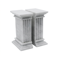 Porte-livres en marbre blanc en forme de colonne, robuste, fait main, art populaire, décoration d'intérieur, certifié ISO9001, qualité supérieure sélectionnée, mondialement reconnu