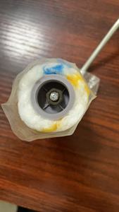 Rouleau à <span class=keywords><strong>peinture</strong></span> mural de 4 pouces, bleu et jaune, avec long manche en plastique, mini-rouleau de <span class=keywords><strong>peinture</strong></span>, directement de l'usine chinoise - Product Image 3