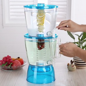 Kangjiahao Double Layer Water Pitcher 6.5L13L With Faucet For Cold Water And Juice Dispensing Blue Green <b>Red</b> - Product Image 1