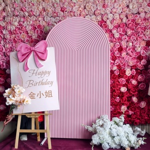 Fondo de PVC Personalizable KAVI en Tono Azul Pastel con Diseño Moderno y Sencillo para Bodas, Fiestas de Cumpleaños y Uso en Exteriores - Product Image 2