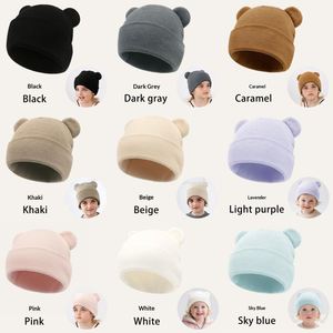Wholesale Winter Comfortable Soft New Born Baby Knitted Beanie with <b>Cute</b> <b>Bear</b> Ears - Product Image 3