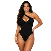Nouvel Arrivage Body Sculptant Sans Couture avec Sangles Abdominales Fortes, Dos Zippé, Effet Remonte-Fesses, en Nylon Spandex