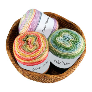 Nouveauté Fil à tricoter en coton mélangé dégradé <span class=keywords><strong>de</strong></span> couleur 100g/rouleau Arc-en-ciel Gâteau Fantaisie Teint OE Tricot Crochet Prix bas - Product Image 6