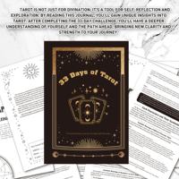 Journal de Tarot A5 33 Jours : Auto-découverte, Croissance Personnelle, Méditation, Approfondissement de vos Connaissances, Pratique Quotidienne, Reliure Spirale, PVC