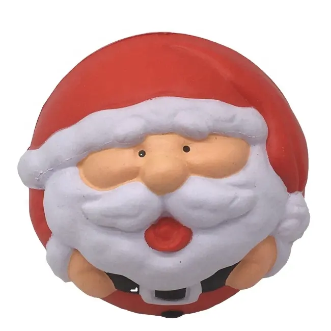 Рождественский рекламный мяч-антистресс Санта Клаус из ПУ