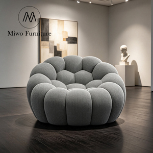 Sillón Personalizado de Tela de Lino y Terciopelo con Burbujas en Verde, Gris y Morado para Muebles de Hogar, Sala de Estar, Dormitorio, Habitación <span class=keywords><strong>Infantil</strong></span>, Exterior - Product Image 3