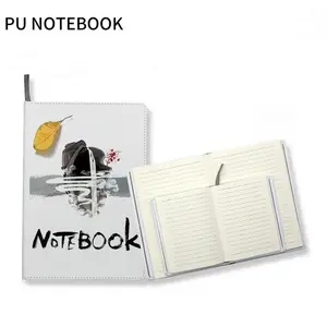 İş planlayıcıları ve defterler özel süblimasyon boş A4/A5/A6 Pu deri kılıf notebooklar