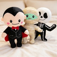 Peluche d'Halloween : Vampire, Momie, Squelette – Jouet en Peluche Monstre Mignon – Décoration et Cadeau d'Halloween