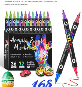 Marcadores de Pintura Acrílica a Base de Agua de Doble Punta, <span class=keywords><strong>168</strong></span> Colores, Profesionales, Resistentes al Agua, Permanentes, Borrables, Certificados por la <span class=keywords><strong>CE</strong></span>, para Pintar Rocas - Product Image 5