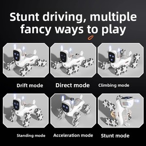 Chien mécanique télécommandé à huit roues <span class=keywords><strong>de</strong></span> taille moyenne, avec détection <span class=keywords><strong>de</strong></span> geste, interaction vocale, danse électrique et intelligence artificielle - Product Image 5