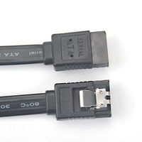 Kabel Data Serial Hard Drive SATA 7-pin Lurus dan Bengkok Versi 7-Pin Model Dapat Disesuaikan Bersertifikat Tembaga Murni Standar