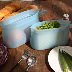 New Food Storage Bags Set Reusable Silicone Food Freezer Bag For Packing Food
