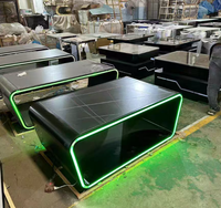 Meubles de discothèque modernes, table de bar à miroir infini 3D de luxe, table basse à LED avec changement de couleur RVB pour salon VIP