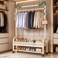 Séchoir à linge moderne extra épais en acier au carbone, double niveau, détachable, robuste, gain de place, pour jardin, balcon et salon
