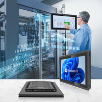 Panel PC Industrial sin Ventilador, Monitor de Pantalla Táctil de 15.6/21.5 Pulgadas, Computadora Integrada con Windows/Linux, Clasificación IP65, 32 GB de RAM de Fábrica