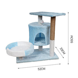 Lusso moderno semplice grigio gatto albero condominio con raschietti e letto fabbrica personalizzato Sisal materiale imballato in cartone - Product Image 4