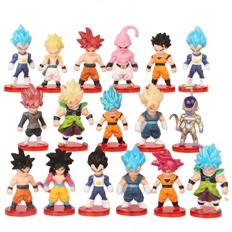 Venda direta da fábrica 21 pçs/set venda quente PVC colecionável goku filho Goku Gohan Vegeta figura de ação anime