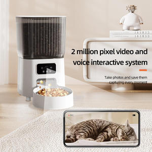 Distributeur automatique de nourriture pour animaux de compagnie en acier inoxydable, intelligent, télécommandé, pour <span class=keywords><strong>chat</strong></span> et chien, avec minuterie quantitative et vidéo - Product Image 5