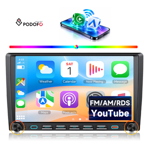 Estéreo para Auto Podofo 2Din, Pantalla Táctil Incell <span class=keywords><strong>de</strong></span> 9 Pulgadas, Carplay/Android Auto Inalámbrico, FM/AM/RDS, Reproductor MP5 para Auto con Doble Perilla, <span class=keywords><strong>YouTube</strong></span> Video, ODM - Product Image 1