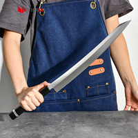 Couteau à fileter le saumon japonais professionnel de qualité supérieure 10Cr15MoV, en acier à haute teneur en carbone, pour sushi et sashimi, destiné aux chefs