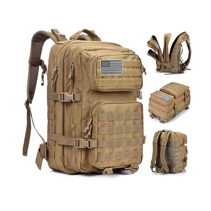 Outdoor 3P Tactical Backpack Multifunction Camouflage Mountaineering Bag for Camping Waterproof