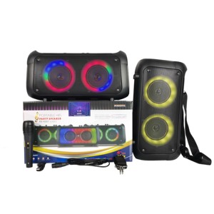 Double haut-parleur de bureau de fête portable, lumière arc-en-ciel, cercle lumineux LED rvb de 4 pouces avec basse <span class=keywords><strong>echo</strong></span> RX-4207C - Product Image 5