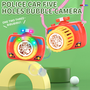 Zoll Großhandel elektrische Outdoor-Karton Kamera Bubble Machine Gebläse Little <span class=keywords><strong>Police</strong></span> Car Automatische Bubble Gun Spielzeug für Kinder - Product Image 3