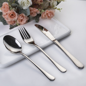 Soporte Personalizar Logo Hotel Restaurante Sirviendo Cuchara Cuchillo Tenedor y Cuchara Cubiertos de <span class=keywords><strong>plata</strong></span> brillante - Product Image 6