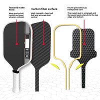 Raquette de pickleball en fibre de carbone T700, ensemble complet, raquette de padel, raquette de compétition, entraînement, balles de pickleball