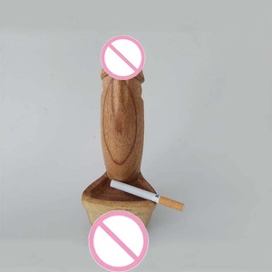 Sculpture d'art érotique Sculpté à la main Grand pénis Sculpture en bois érotique Pénis en bois mature Cendrier Pénis en bois - Product Image 5