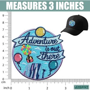 Adventure Is Out There Embroidery <b>Patch</b> 3 Inches Iron <b>On</b> <b>Sew</b> <b>On</b> Travel Applique <b>Patch</b> For Bags - Product Image 3