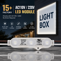 Module d'éclairage LED pour enseignes de vente au détail 1,5W Monochrome AC110V IP65 Étanche Homologué UL 67FT Max Run pour caisson lumineux