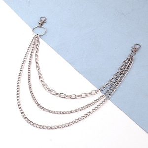 Cadena de cintura de metal estilo hip hop Yueli, cadena de pantalones multicapa de aleación de zinc, cadena corporal de moda para uso diario. - Product Image 4