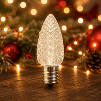 Ampoule C9 de haute qualité pour éclairage commercial, étanche, blanc chaud/rouge/bleu/orange/vert, forme fraise, type bougie