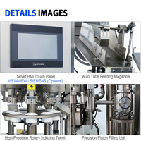 Machine de remplissage et de scellage automatique rotative à grande vitesse NFS-60Z pour tubes en aluminium, remplisseur d'emballages métalliques pour pâtes cosmétiques