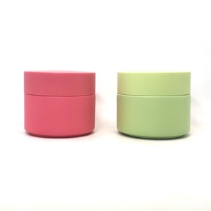 Custom Face Glass Cream <b>Jars</b> 30ml/50ml/100ml Clear Frosted Amber Pink <b>Empty</b> Luxury Matte Plastic Cap Custom Color Cosmetic <b>Jar</b> - Product Image 3