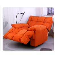 Fauteuil inclinable à bascule moderne surdimensionné avec fonctions réglables et télécommande |   Structure en fer avec revêtement en tissu pour salon |