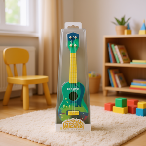 Mi Castle Toy Guitar Plastic Educational Musical Instrument For Kids 2-4 Years Unisex Green Yellow Color String Type - Product Image 2