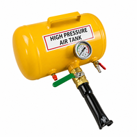 Compresseur d'air métallique de 10 gallons avec manomètre numérique et cylindre sans huile pour le gonflage rapide des pneus automobiles sans chambre à air
