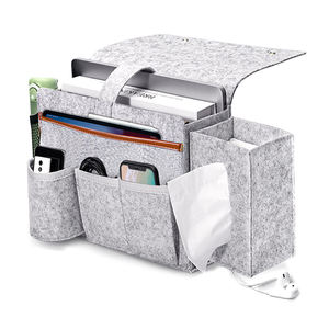Feutre chevet Caddy organisateur lit stockage Magazine téléphone tablette <span class=keywords><strong>iPad</strong></span> support à distance avec boîte à mouchoirs poches pour bouteilles d'eau - Product Image 1