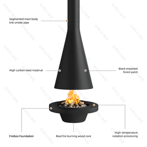 CRUISE 800mm Cheminée intérieure suspendue au bioéthanol sans fumée Chauffage respectueux de l'environnement Cheminées à l'éthanol montées au plafond pour - Product Image 5