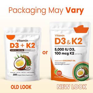 कैल्शियम अवशोषण हड्डी की ताकत के लिए नारियल के तेल के साथ जैतून का विटामिन डी 3 k2 नरम - Product Image 2