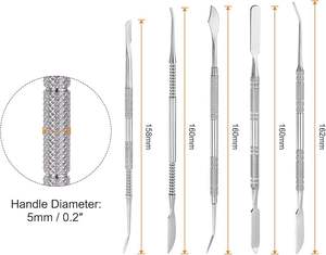 Odontotecnico 10 manuale in acciaio cera cucchiaio da intagliare coltelli per strumenti e strumenti odontoiatrici tecnico dentale intaglio a cera coltello - Product Image 2