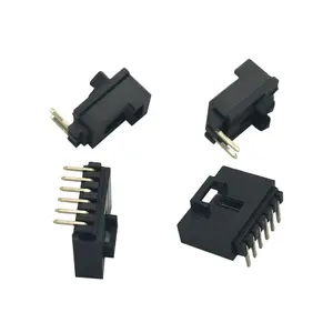 Wafer Connector 2.54mm Pitch 1x06Pin 90 Degree Black Wafer Connector Wiring Connector