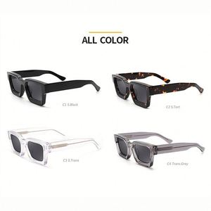 Gafas de Sol Cuadradas con Remaches, Montura Gruesa de Acetato de Alta Calidad, Logotipo Personalizado 2025, para Hombre y Mujer - Product Image 6