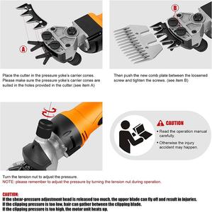 Workpro — tondeuse professionnelle électrique à 6 vitesses pour mouton, 350W, Machine pour ferme de bondage, <span class=keywords><strong>alpaga</strong></span> Lamas, mouton - Product Image 2