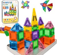 Juego de 100 Piezas de Juguetes Magnéticos Mini para Niños, Bloques de Construcción Magnéticos Educativos