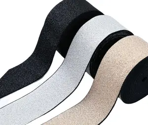 OEM-cinta elástica tejida de plata de alta calidad, más tamaño, fábrica, más barata
